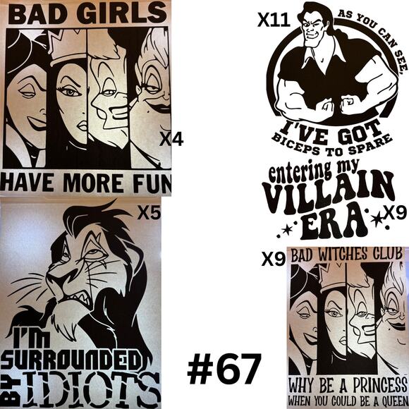 Disney Villain Screen Print Bundle - Picture 1 of 1